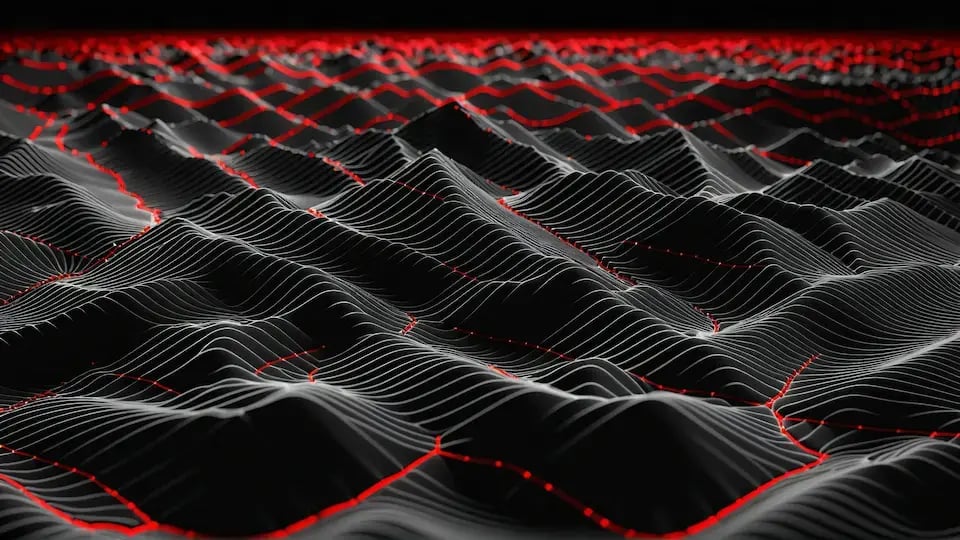 Strukturelle Intelligenz im System: Die rot glühenden Waben symbolisieren die modulare Klarheit von Helix DNA – jede Einheit vernetzt, jedes Element funktional. Präzise, dynamisch und bereit, sich jeder Organisationslogik anzupassen.